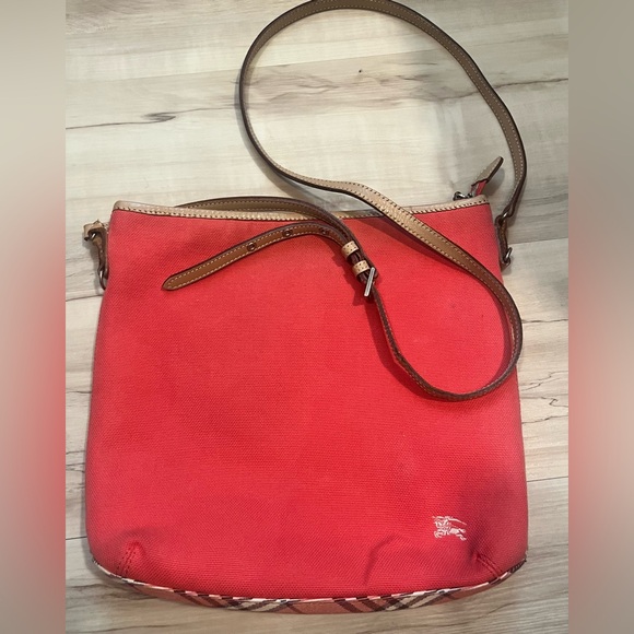 BURBERRY BLUE LABEL - Shoulder Cross Bag Canvas and Leather - Pink - Picture 5 of 11